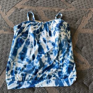 Blue Tie-Dye tankini